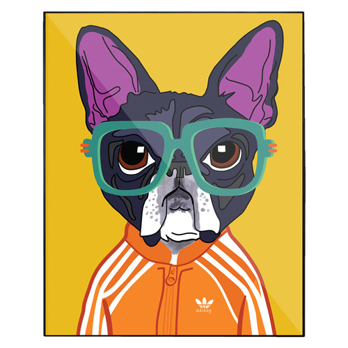 Frenchie print on frame