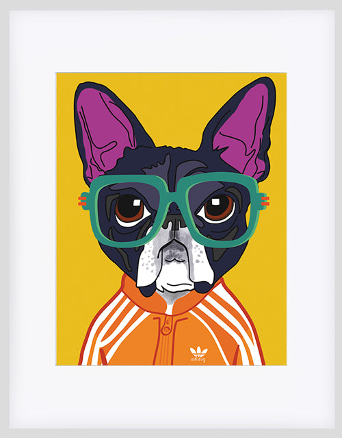 Frenchie print on mat